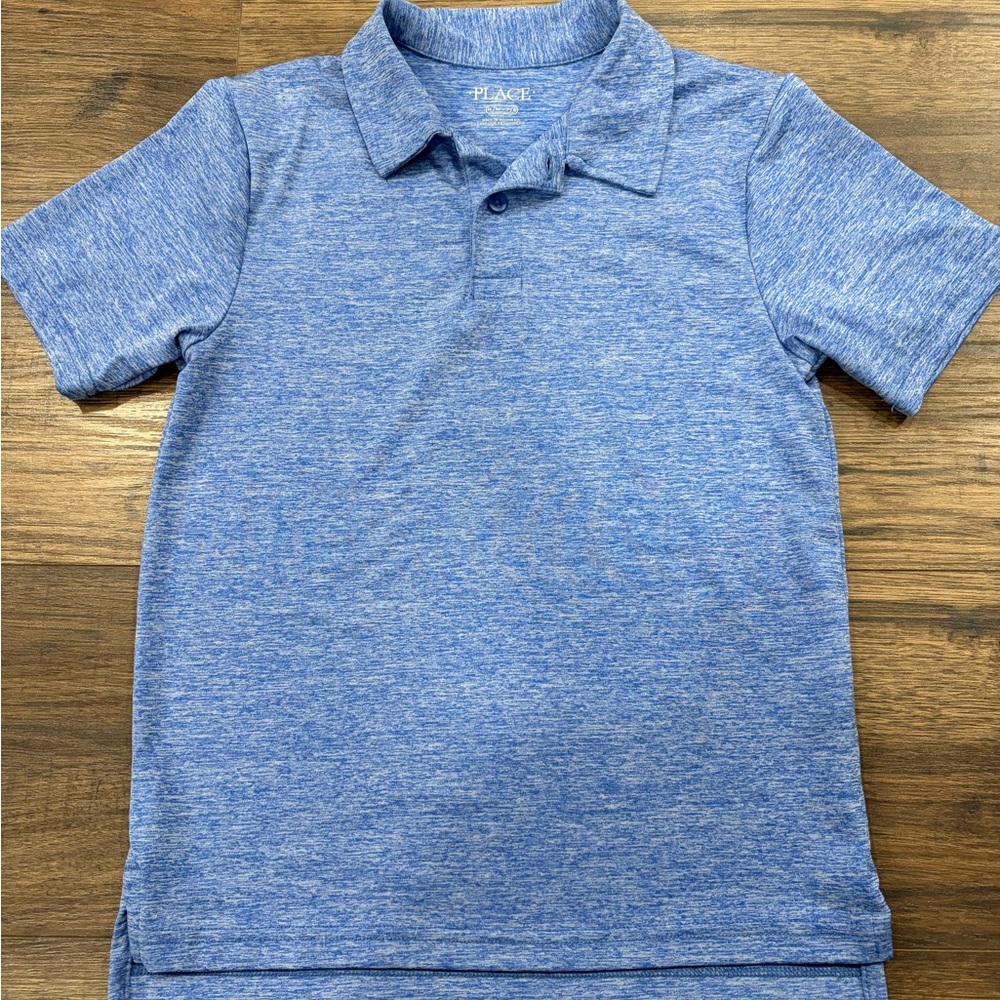 Children’s Place Boy’s Blue Heather Polo Shirt Size Medium